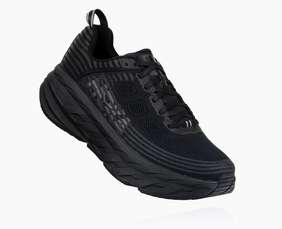 Hoka Australia One One Bondi 6 - Mens Running Shoes Black - ZRXCM-1546